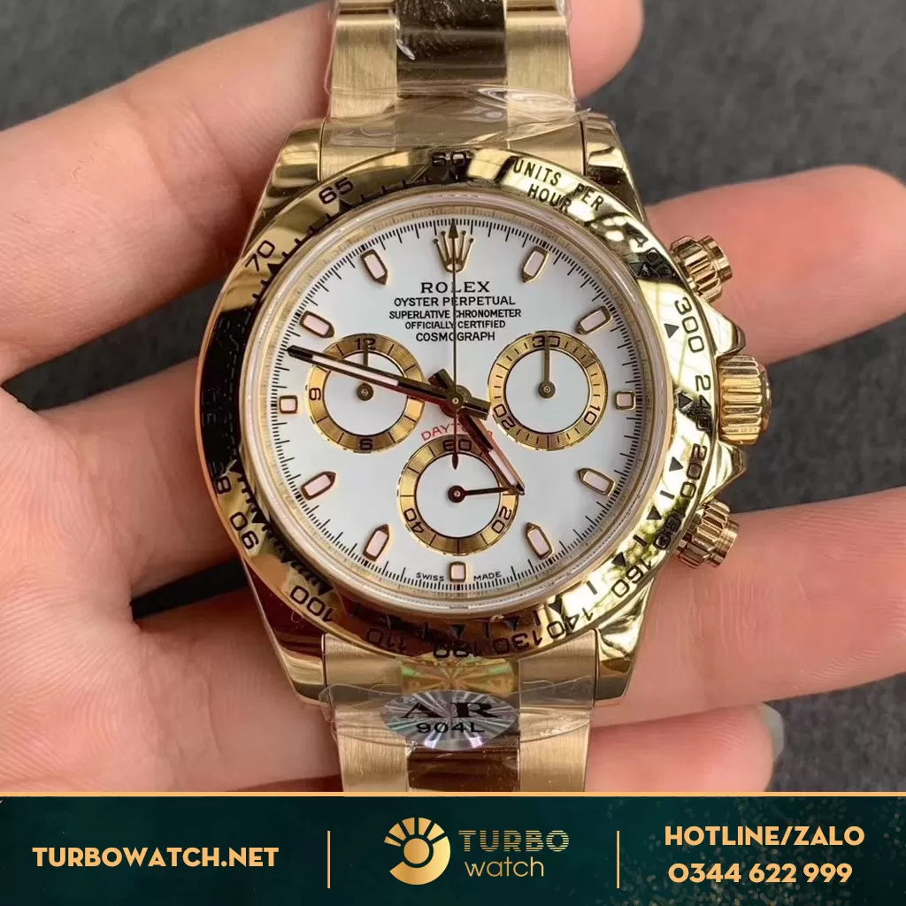  Rolex Cosmograph Daytona 116508 Mặt Số Trắng Siêu cấp 