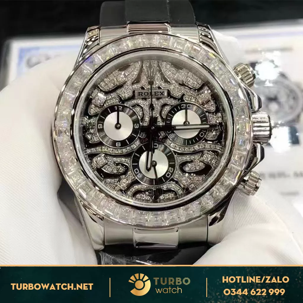 Rolex Cosmograph Daytona 116589TBR Eye of the Tiger Bạc Replica 
