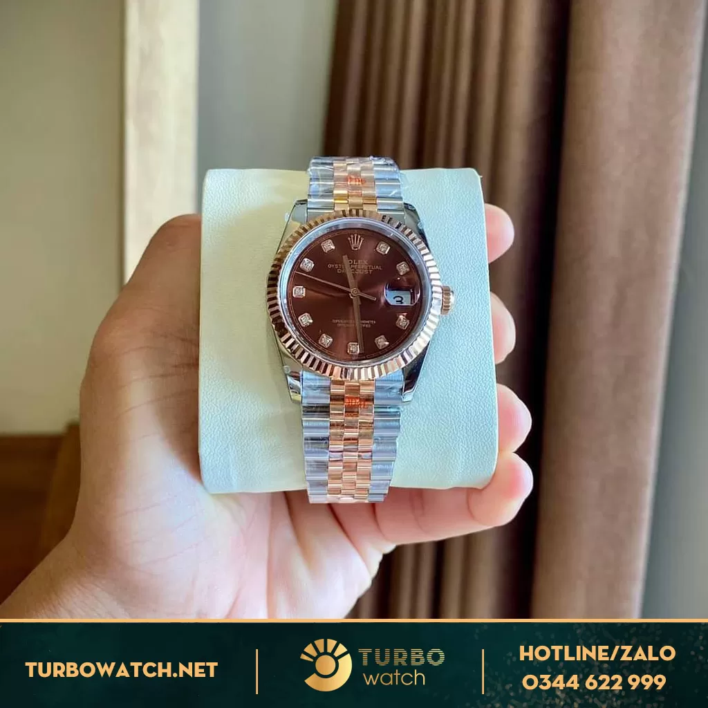  Rolex Datejust 36 126331 Mặt Số Chocolate Bọc vàng Hồng 18k 