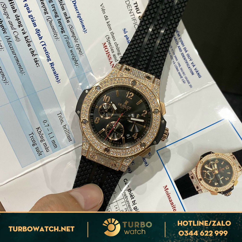Đồng hồ Hublot 1-1 BigBang Full Kim Cương nhân tạo Moissanite mang vẻ đẹp khác biệt