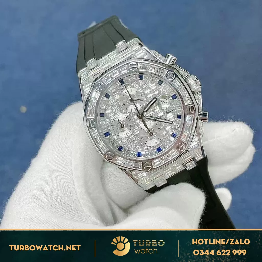 Audemars Piguet chronograph chế tác Kim Cương baguette
