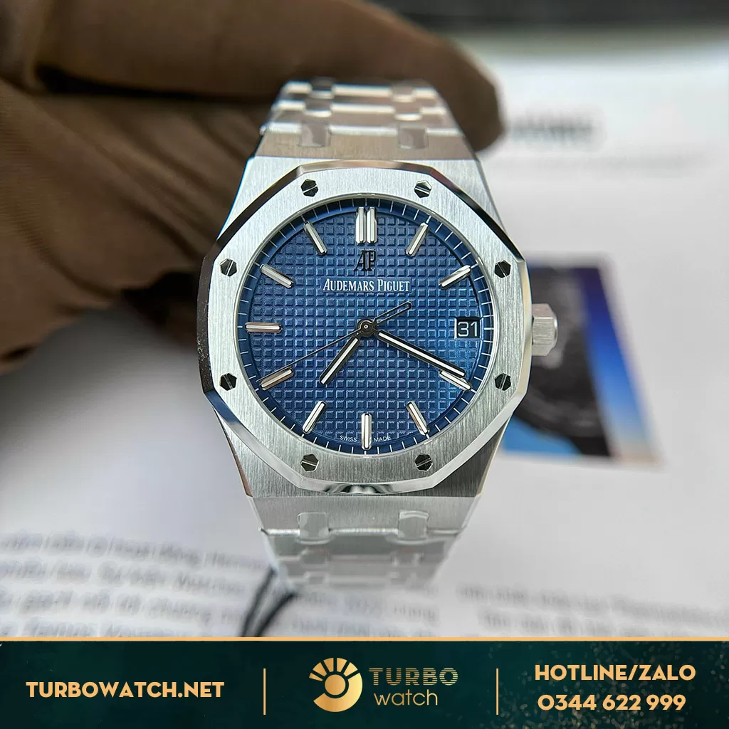 Audemars Piguet Royal Oak 15500 blue dial Máy super clone cal4302