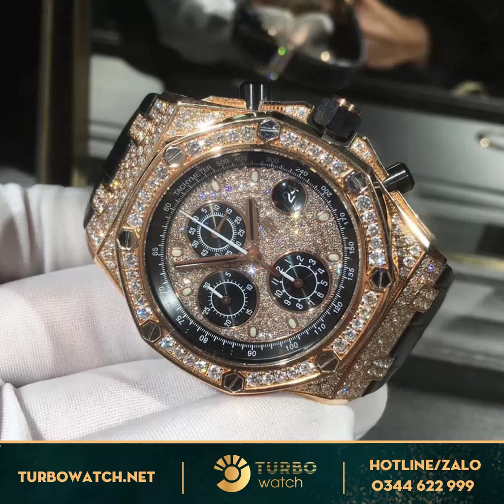 Audemars Piguet Royal Oak Offshore Chronograph Chế Tác Vàng Khối 18K Kim Cương Thiên nhiên 