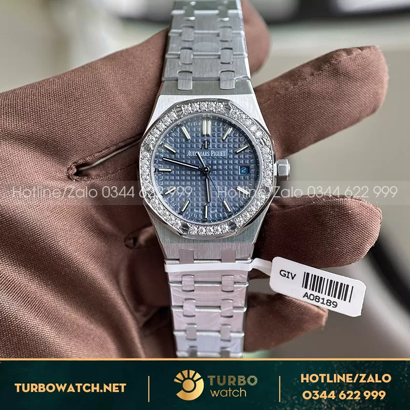 Auderma piguet royal oal 34mm Kim cương moiss hongkong Đầy đủ kiểm định