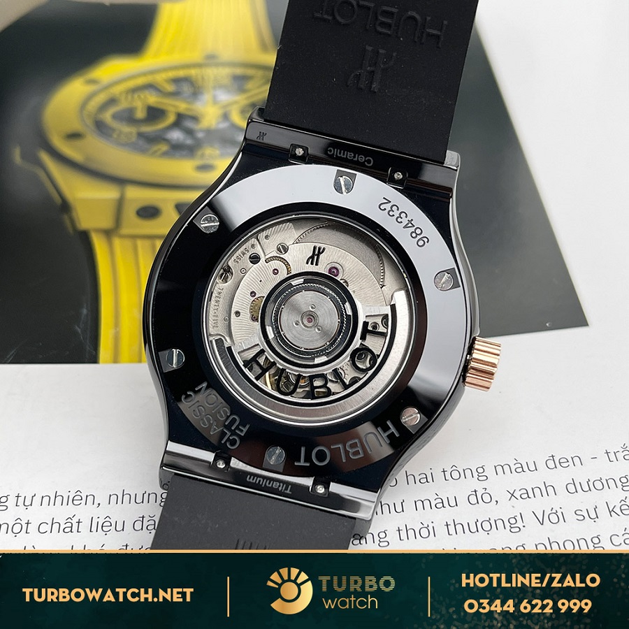 Đồng Hồ Hublot Classic Fusion Fake Cao Cấp Ceramic Demi Gold 42MM