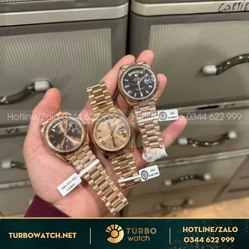 Bộ Sưu Tập Đồng Hồ Rolex Day-Date Chế Tác Bọc Vàng Thật