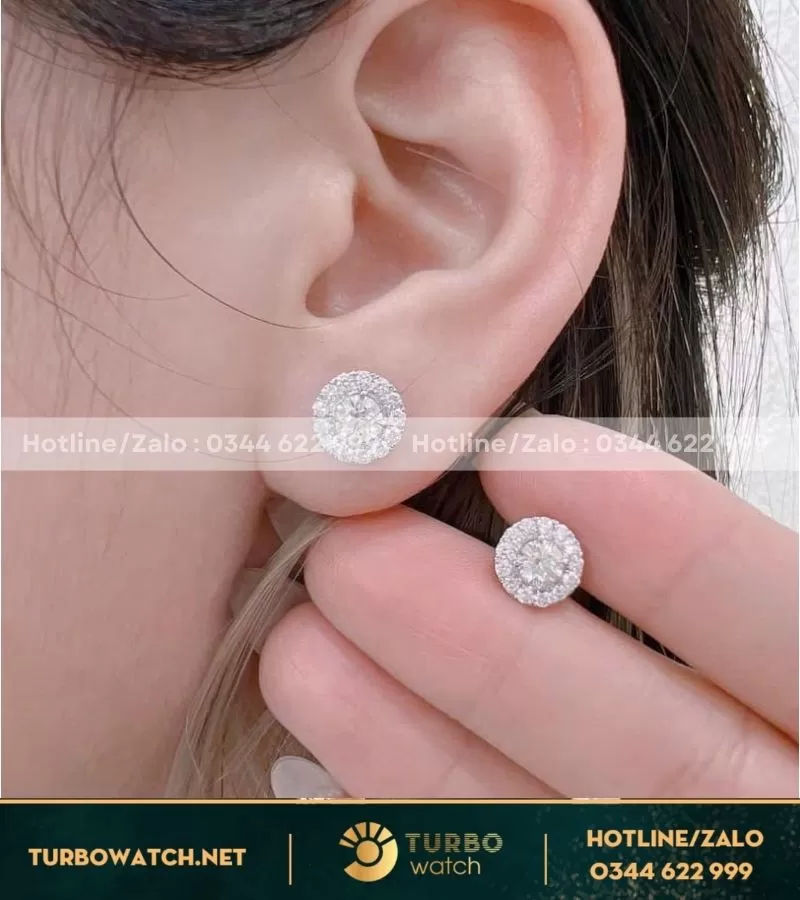 Bông tai thiết kế vàng 10k,kim moissanite T010
