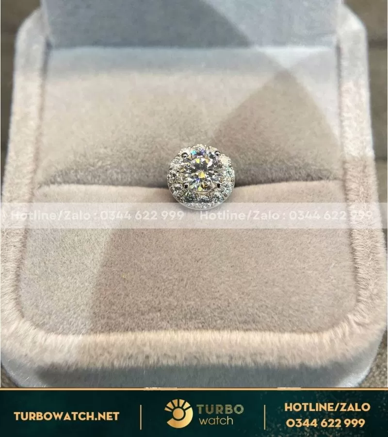 Bông tai thiết kế vàng 10k,kim moissanite T011