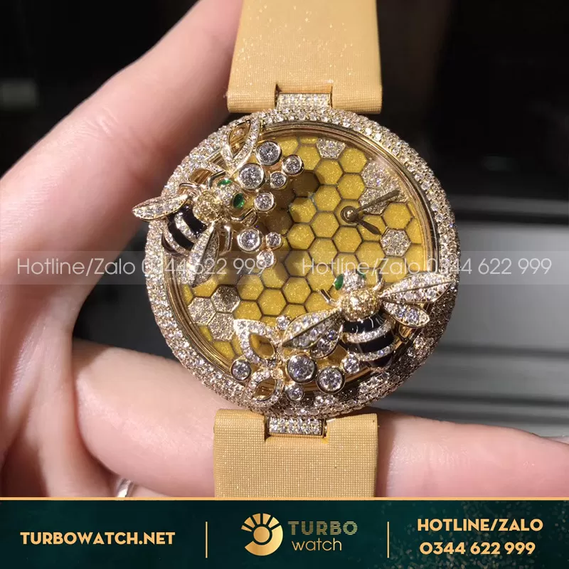 Cartier bee chế tác vàng khối kim cương thiên nhiên
