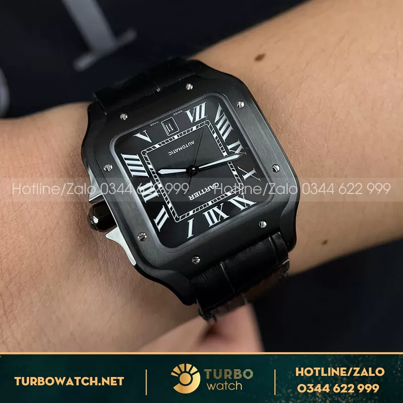 Cartier santos full black bv factory