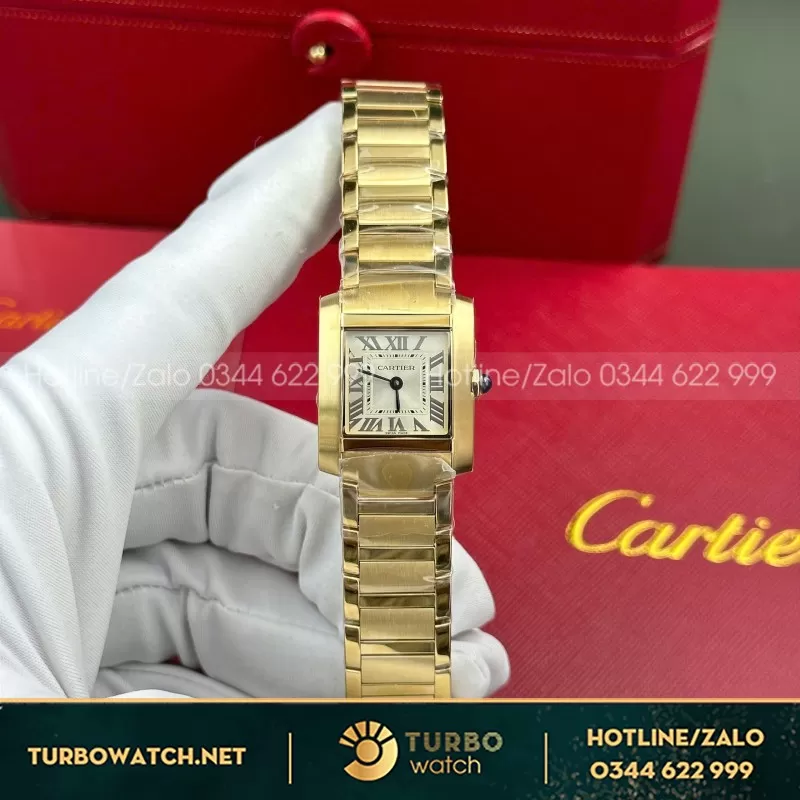 Đồng hồ Cartier Tank Francaise Ladies small model— size 21.2mm x 25.7mm— máy Pin Quartz Ronda Thuỵ Sỹ— M1 Factory