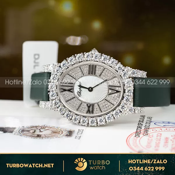 Chopard nữ hàng ches tác vàng khối 10k,kim moissanite