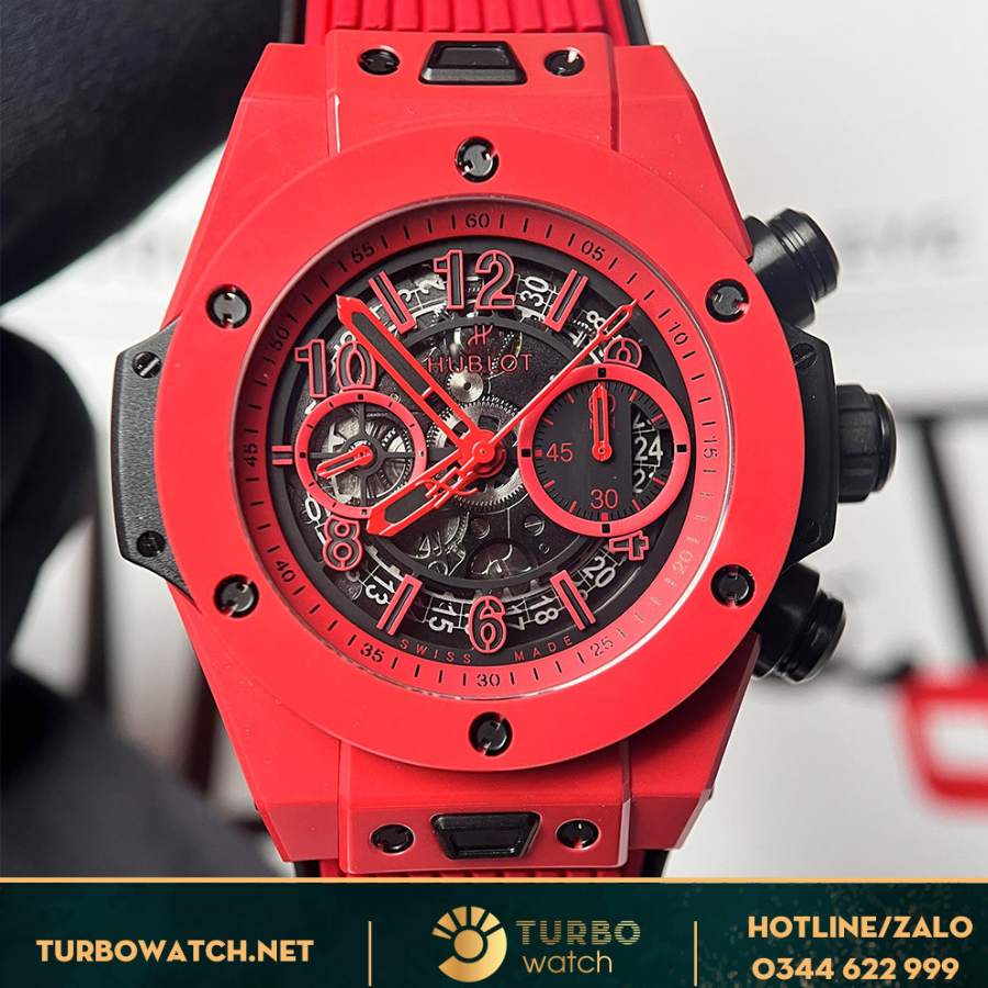 Đồng Hồ Hublot Big Bang Fake Cao Cấp Unico Ceramic Đỏ