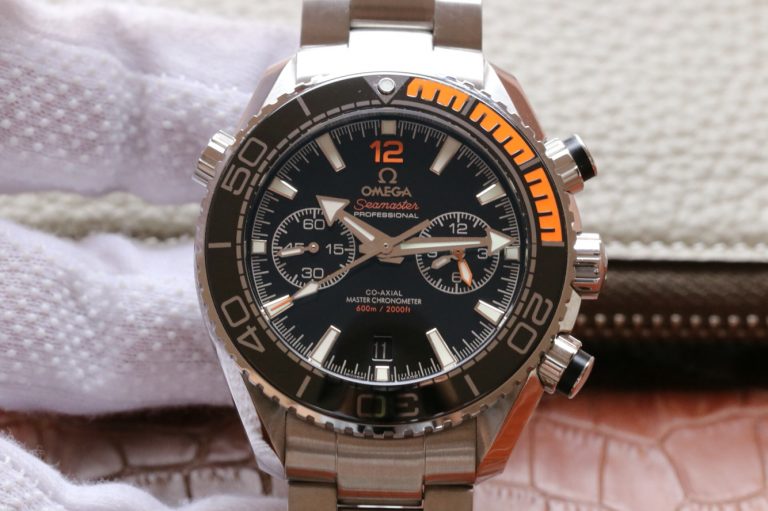 Đánh giá đồng hồ Omega Planet Ocean Chrono Replica khung viền đen/cam
