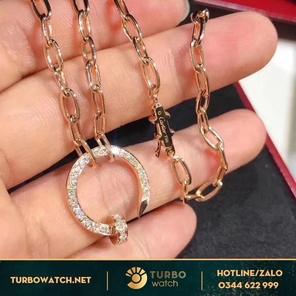 Dây Chuyền Cartier Juste Un Clou Vàng 18k Kim Cương Thiên Nhiên