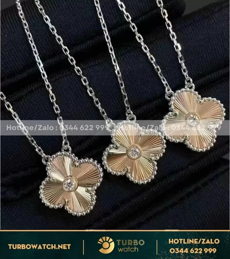Dây chuyền Vancleef chế tác vàng 18k,kim thiên nhiên DC026