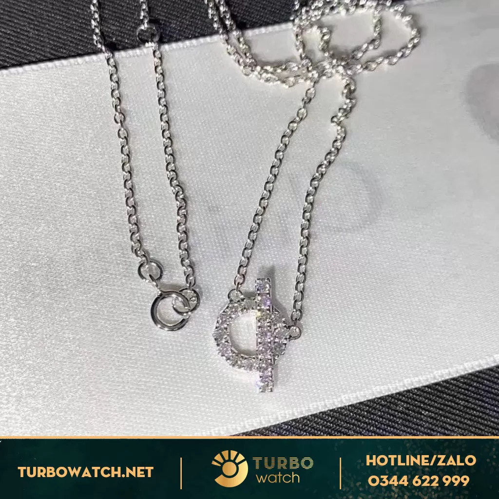 dây chuyền vàng trắng 18k kim cương thiên nhiên