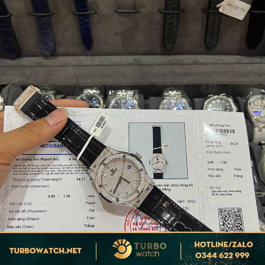 Đồng Hồ Hublot Classic Fusion Rep 1:1 full Kim Cương