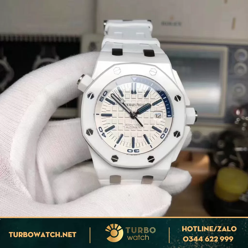 đồng hồ Audemars fake 1-1 Piguet White Ceramic