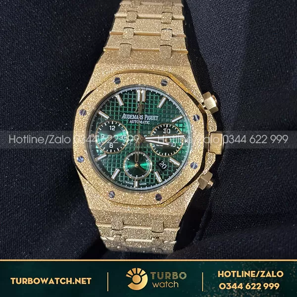 Đồng hồ audemars piguet chronograph frosted gold green dial