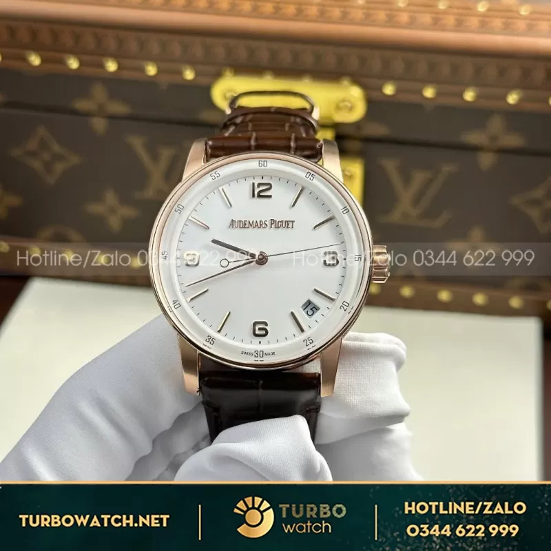 Đồng Hồ Audemars Piguet Code 11.59 Selfwinding 15210OR Rep 11 Mặt Xanh Trắng Nhà Máy APS 41mm