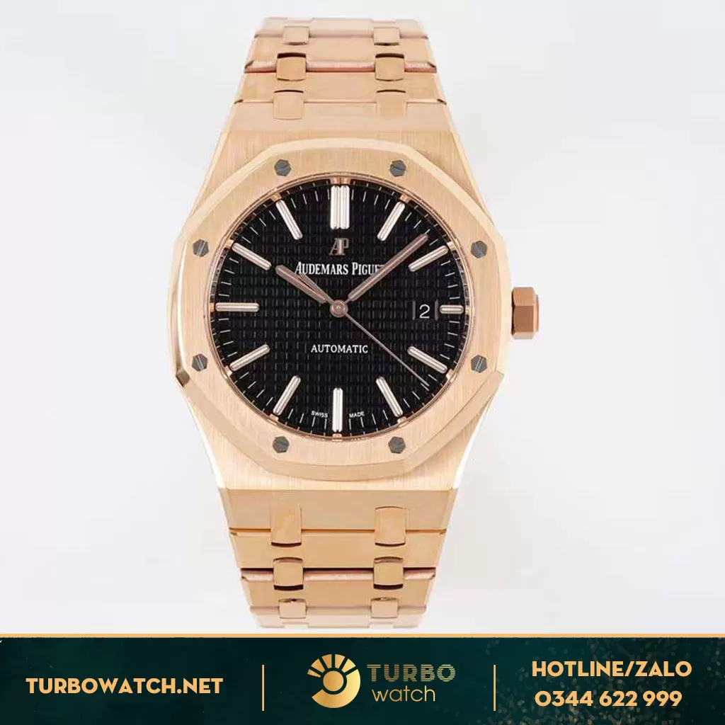 Đồng Hồ Audemars Piguet Rep 1:1 Royal Oak Selfwinding 15400OR Mặt Đen