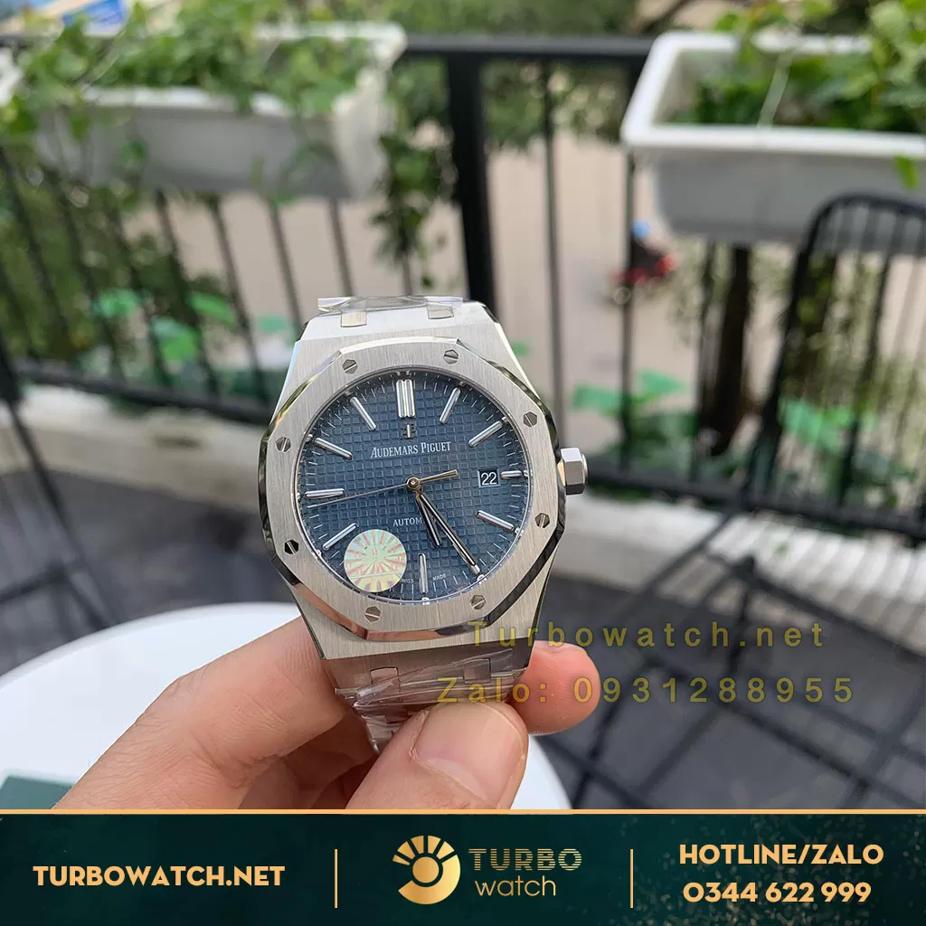 đồng hồ Audemars Piguet replica 1-1 Blue Dial Stainless Steel
