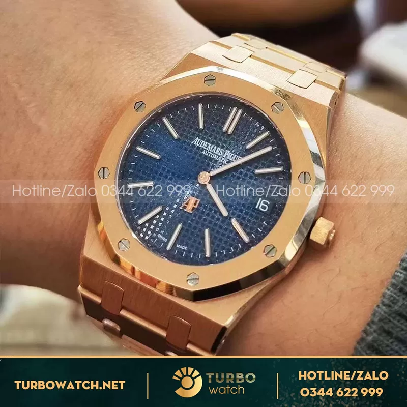 Đồng hồ audemars piguet royal oak 15202 18k rose gold chế tác