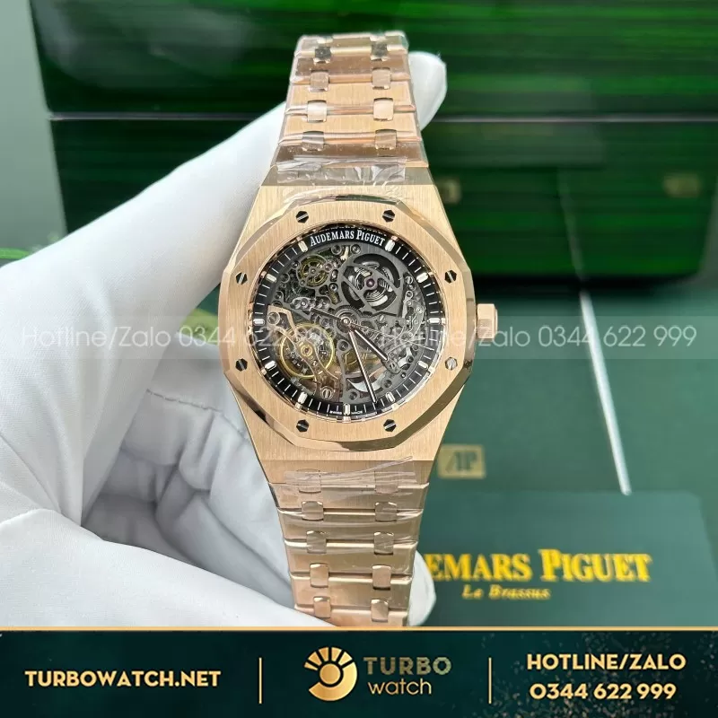 Đồng Hồ Audemars Piguet Royal Oak 15407 Chế Tác Mặt Lộ Cơ Xưởng THB 41mm