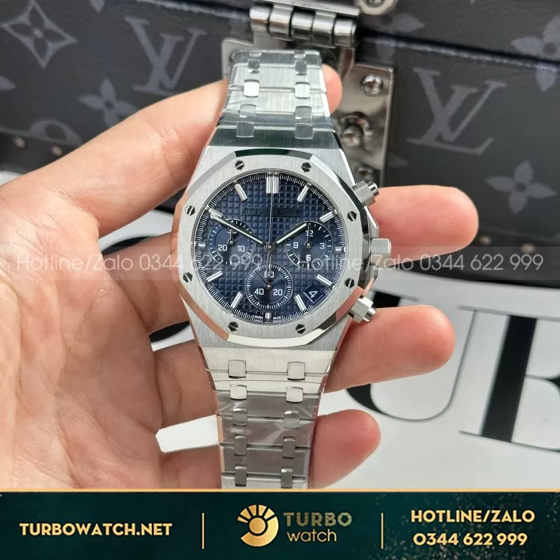 Đồng Hồ Audemars Piguet Royal Oak 26240 Replica 11 Màu Trắng Hồng Mặt Xanh APS 41mm