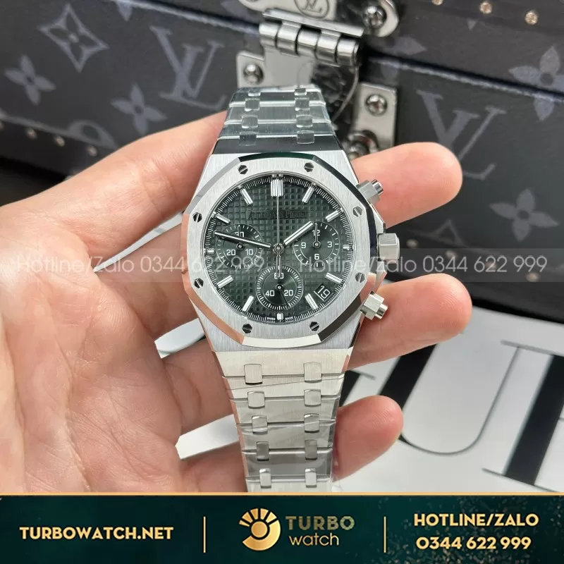 Đồng Hồ Audemars Piguet Royal Oak 26240 Replica 11 Màu Trắng Hồng Mặt Xanh Ngọc APS 41mm