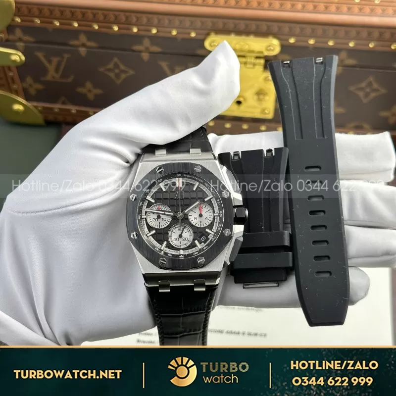 Đồng Hồ Audemars Piguet Royal Oak Offshore Chronograph 26420 Rep 1 1 Mặt Đen Nhà Máy APP 43mm