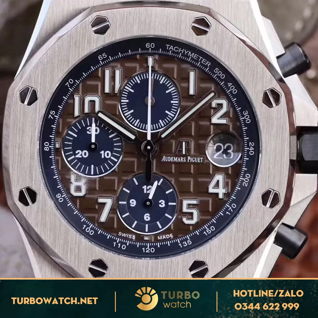 đồng hồ Audemas piguet fake 1-1 Offshore Chronograp brown