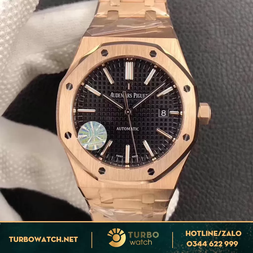 đồng hồ Audemas piguet fake 1-1 royal oak gold BLACK