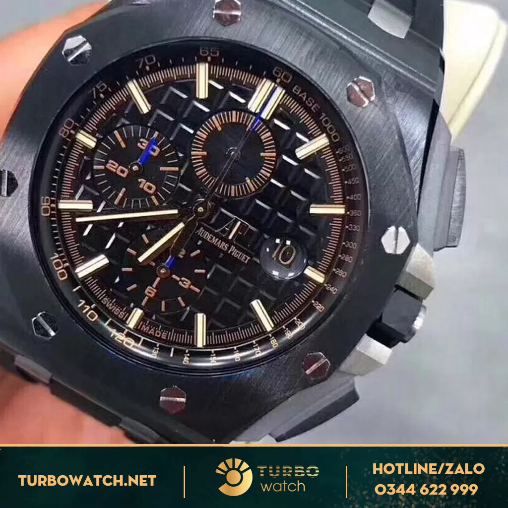 đồng hồ Audemas piguet replica 1-1 Black Ceramic Rubber