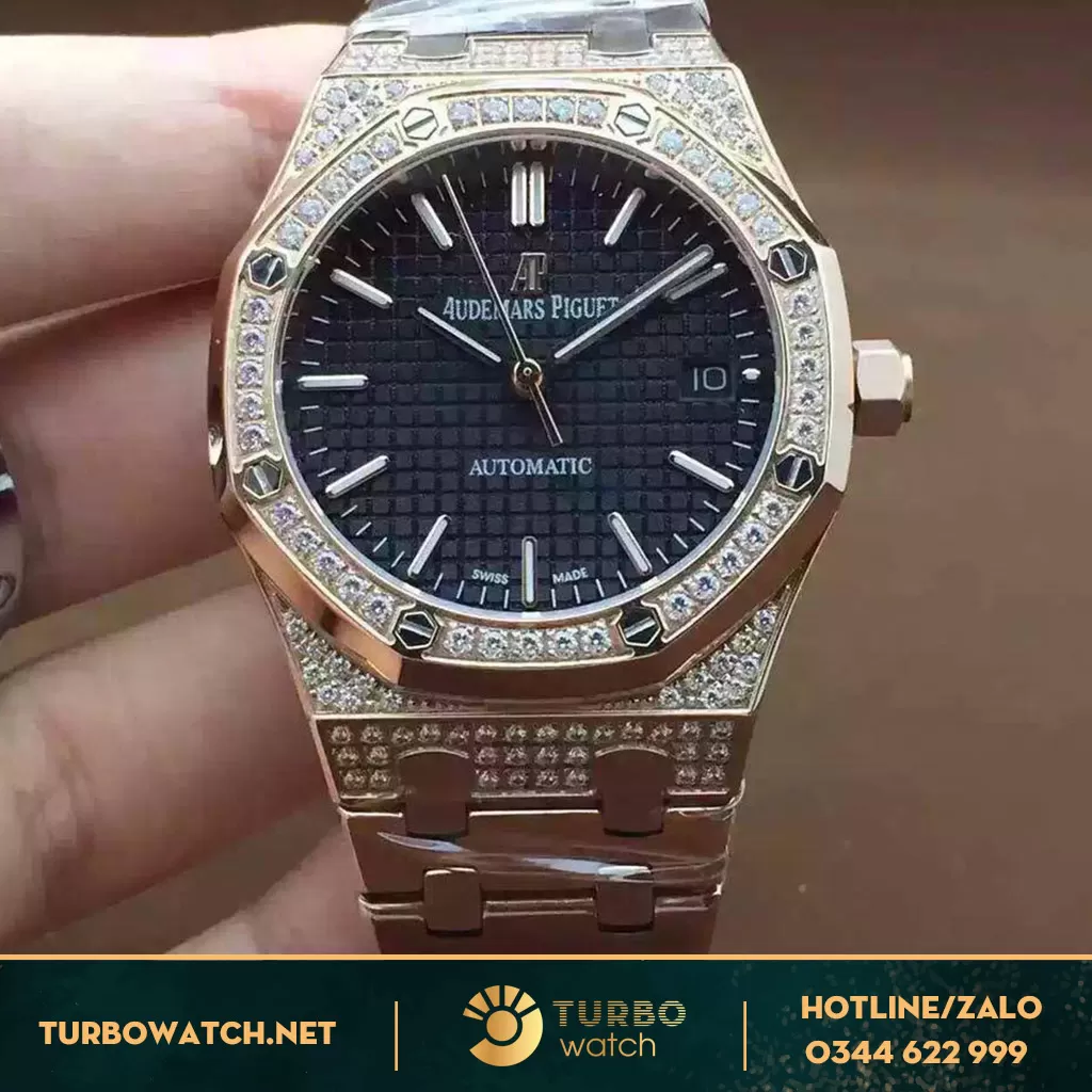 đông hồ Audemas piguet replica 1-1 full dimaond black 