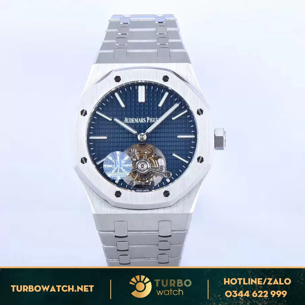 dồng hồ Audermars Piguet replica 1-1 Tourbillon Extra-Thin: bleu 