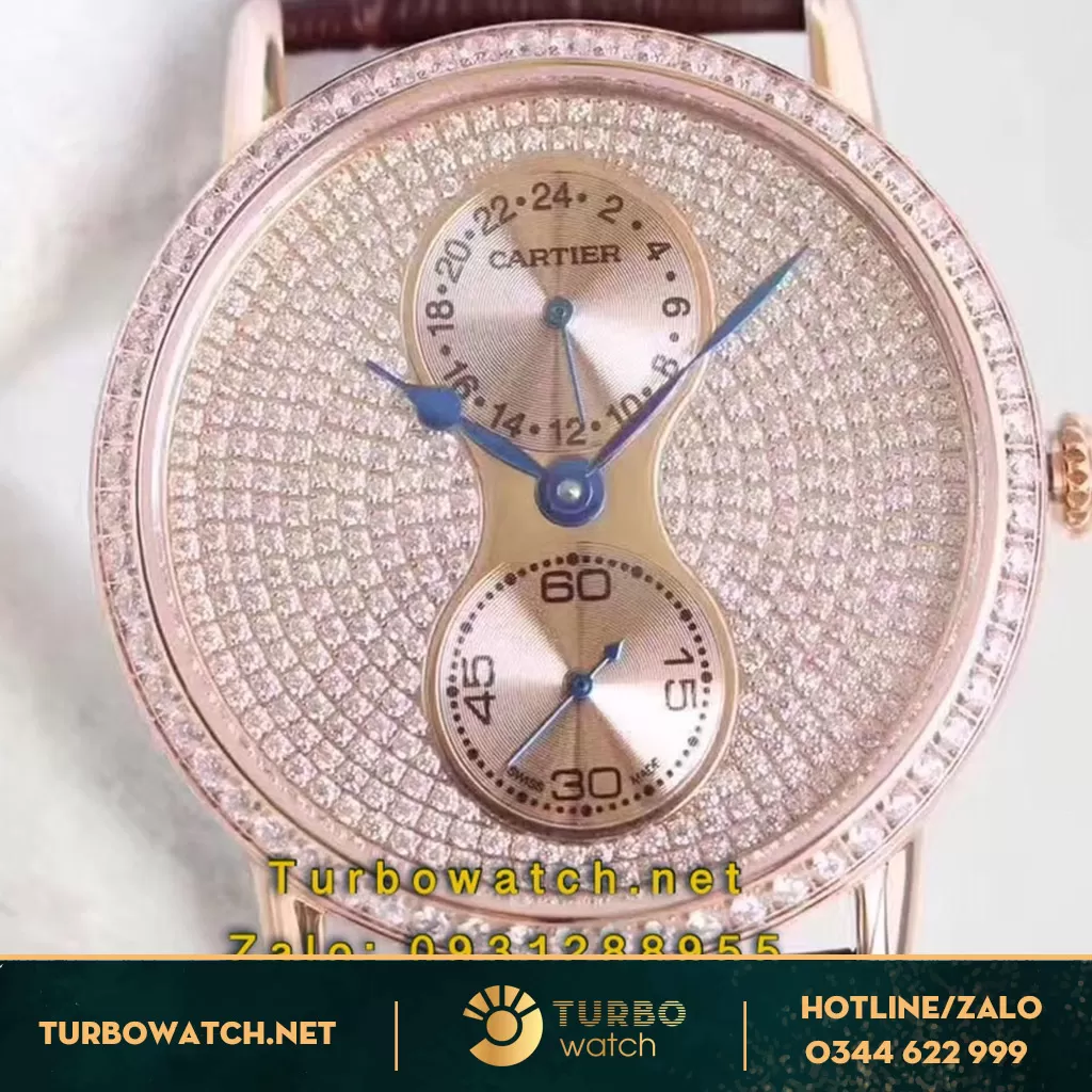 đông hồ CATIER fake 1-1 gold diamond siêu cấp