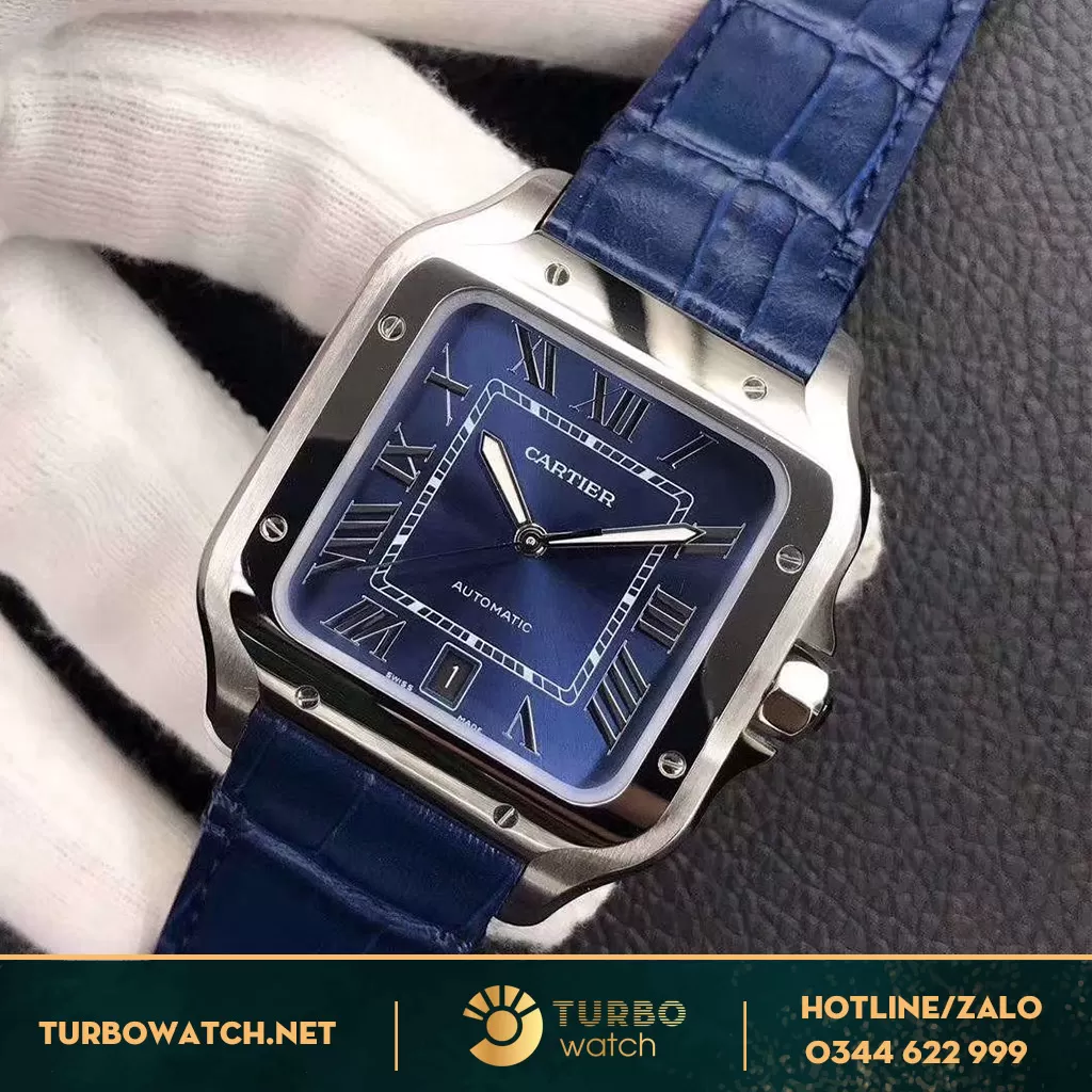 đồng hồ CATIER replica 1-1 Santos De Cartier Large Steel Bracelet