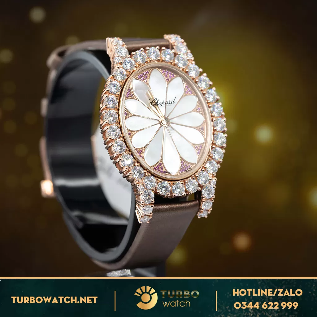 Đồng Hồ Chopard Vàng Hồng 18k Kim Cương Thiên Nhiên
