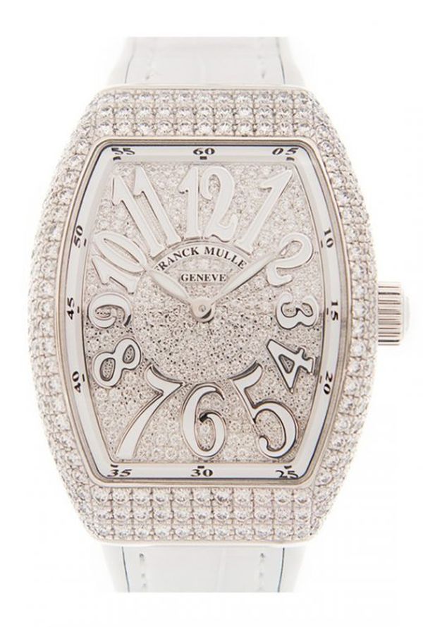 Đồng hồ Franck Muller 1:1 full trắng vẻ đẹp thuần khiết cho phụ nữ