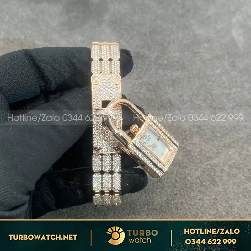 Đồng Hồ Hermes Chế Tác Vàng Khối 18k Full Kim Cương Thiên Nhiên