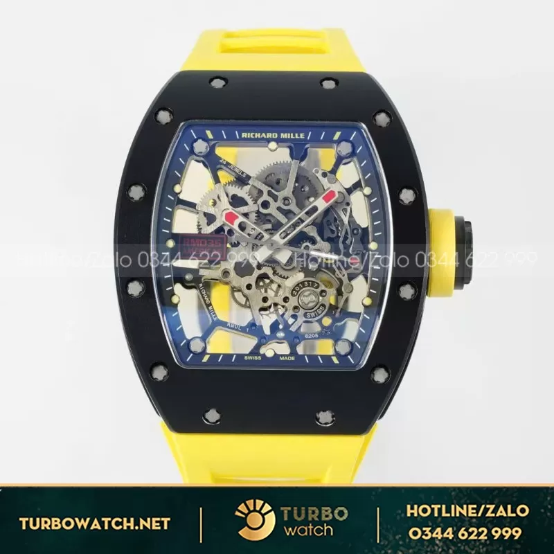Đồng Hồ Richard Mille 35-01 Americas Dây Vàng Replica 11 Cao Cấp Nhất 44mm