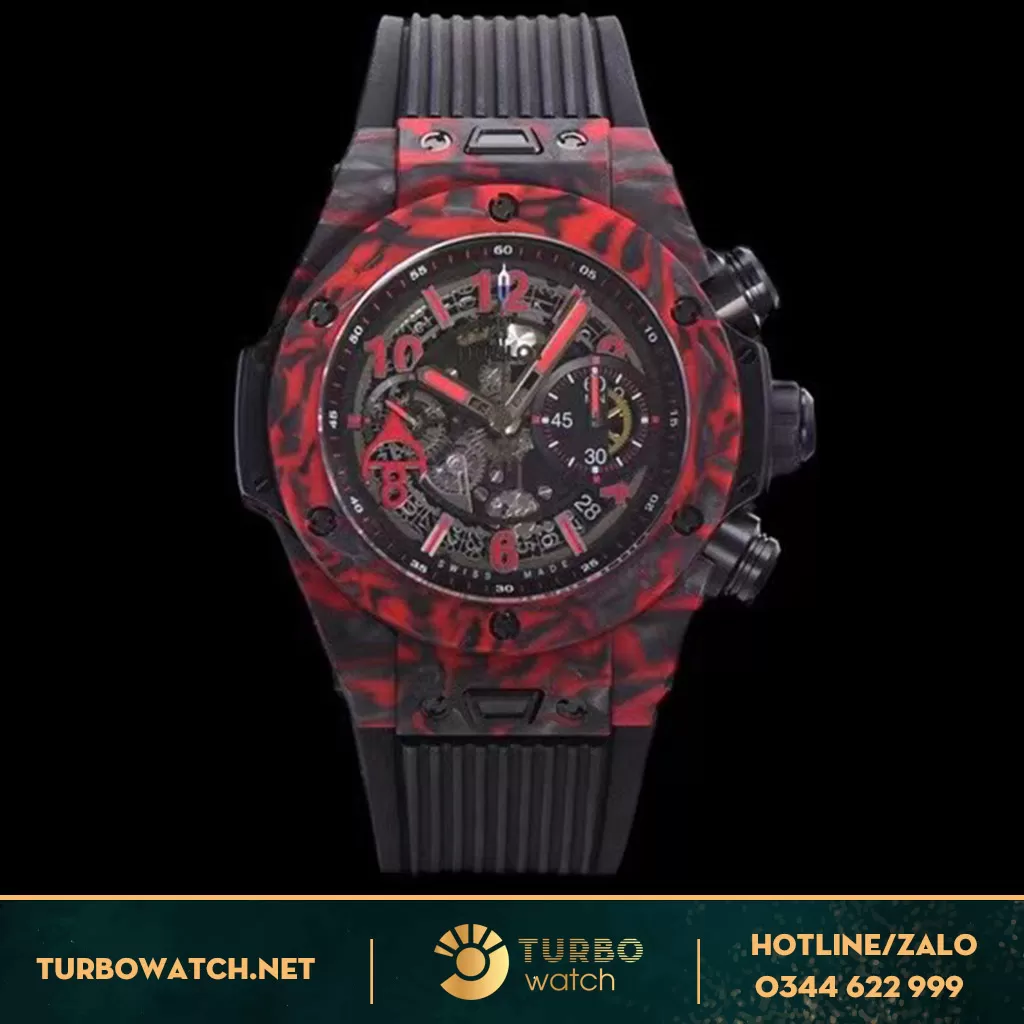 Đồng Hồ Hublot Big Bang Unico 42mm Carbon đỏ Replica 1:1