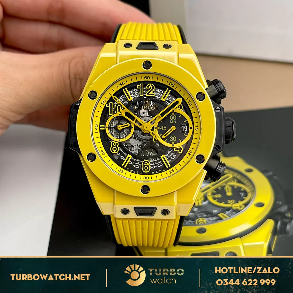 Đồng Hồ Hublot Big Bang Unico Ceramic Màu Vàng 