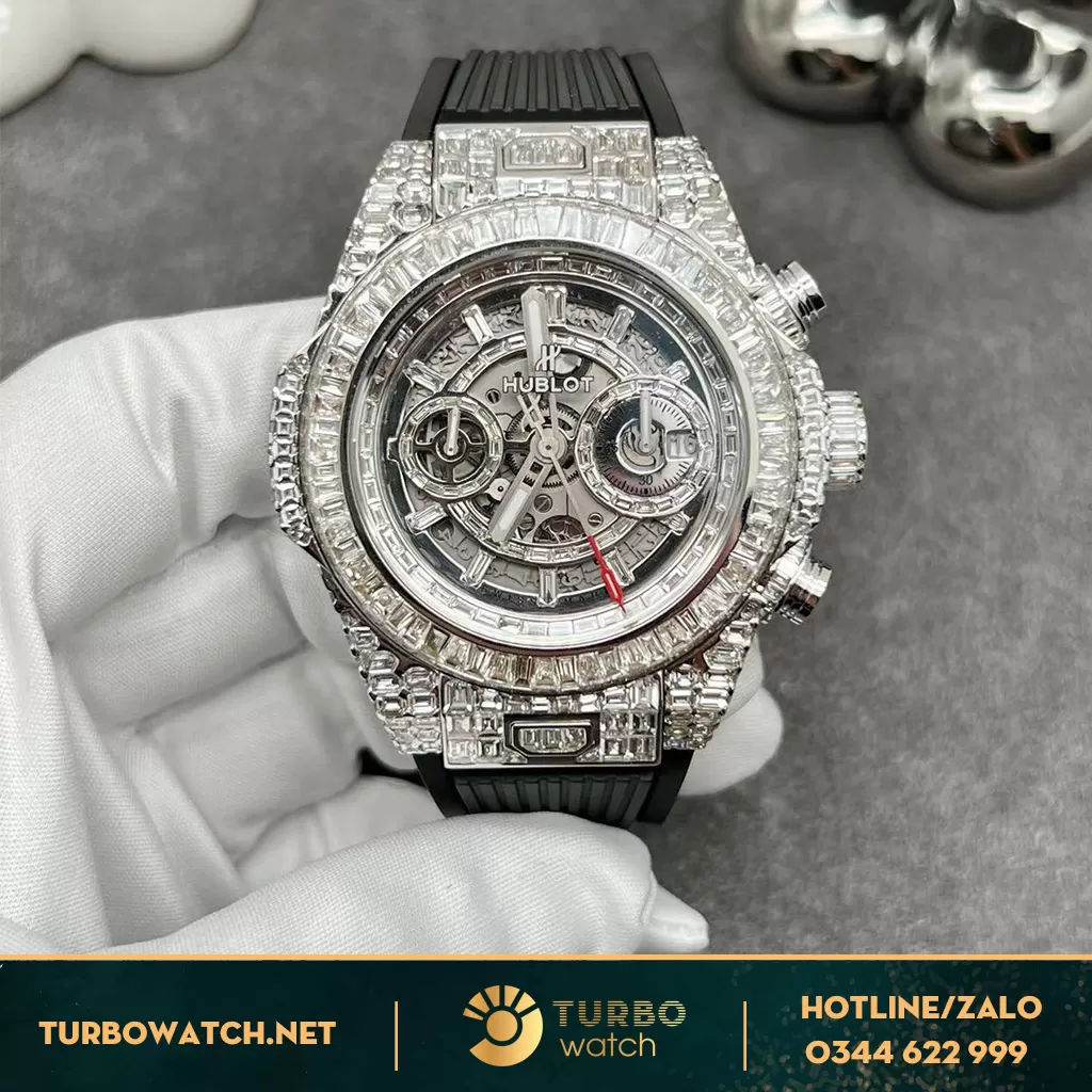 Đồng Hồ Hublot Big Bang Unico Full Kim Cương Thiên Nhiên