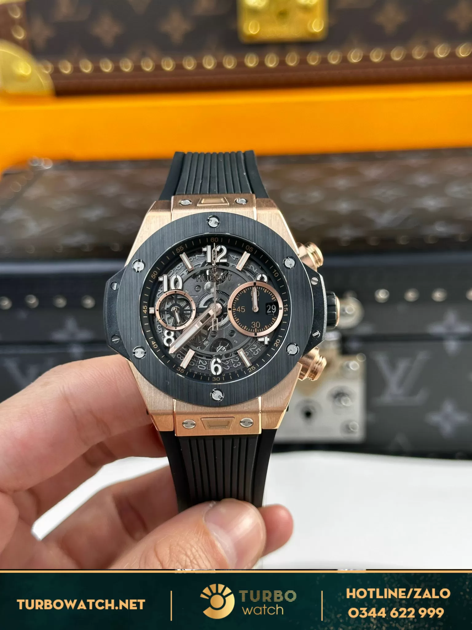 Đồng hồ Hublot Big Bang Unico king gold ceramic 42mm 