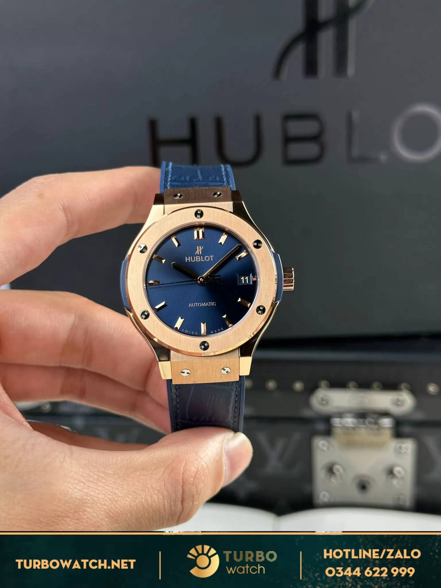 Đồng hồ Hublot Classic Fusion 38mm blue navy replica