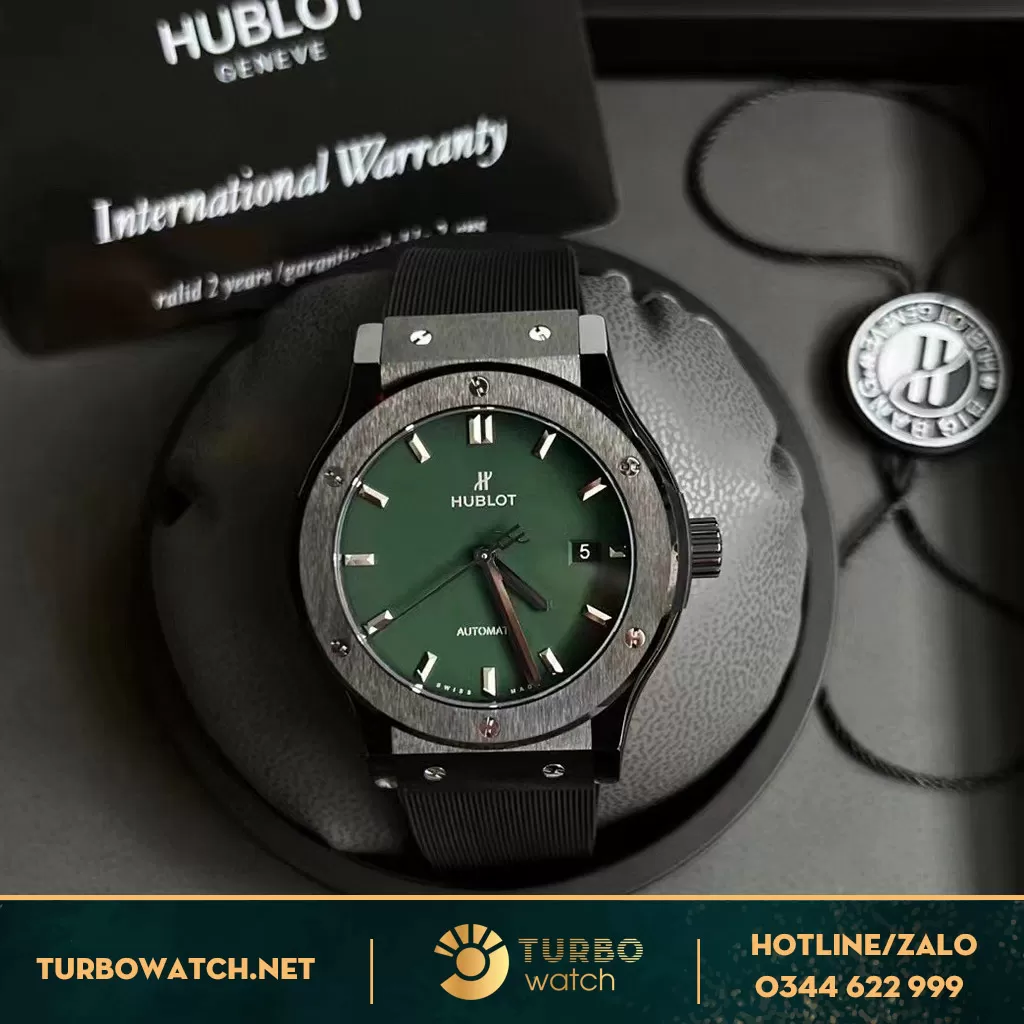 Đồng Hồ Hublot Classic Fusion Siêu Cấp Ceramic Xanh Green 42MM 