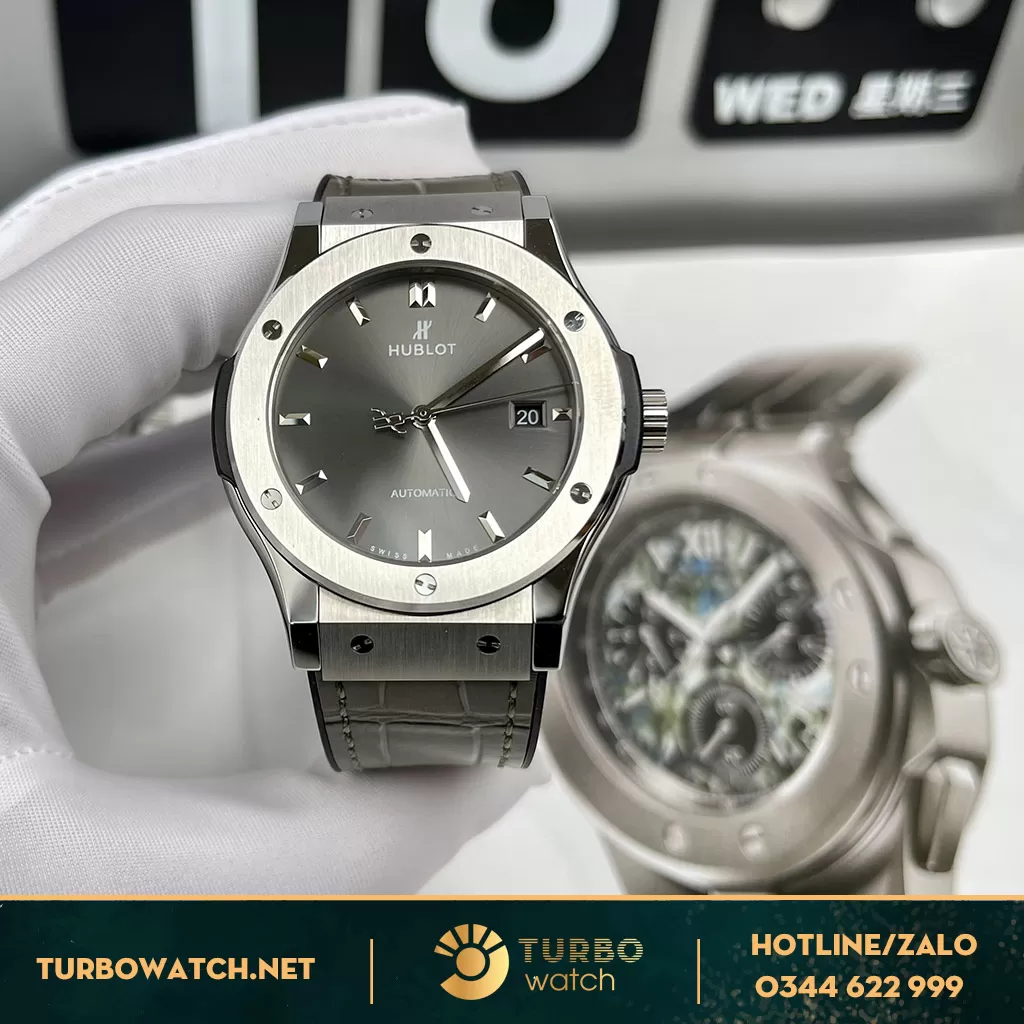 Đồng Hồ Hublot Classic Fusion Super Fake 1:1 Racing Grey Titanium 42mm